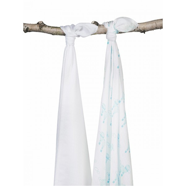 Little Naturals multifunkci�s textil hidrofil - (2 darabos) Balloons lagoon